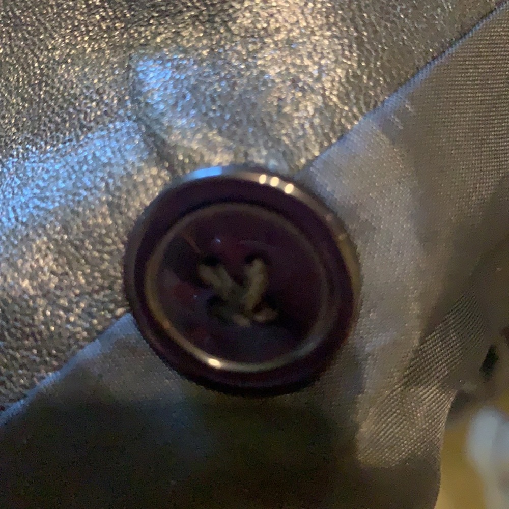 Inc Black Leather Lined Double Button Small Petit… - image 7